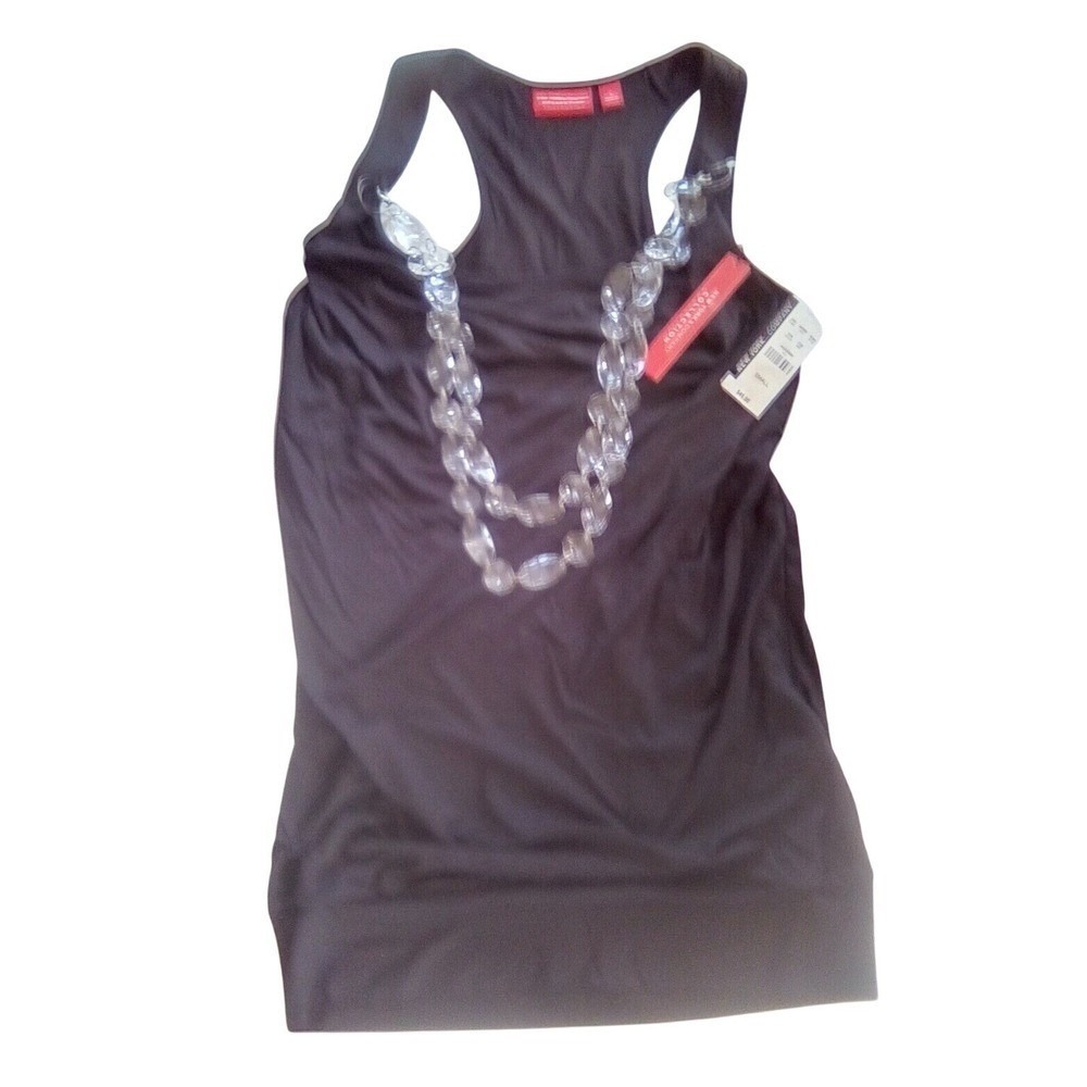 New York & Company Tank Top Sleeveless Embellished Racerback Black Small